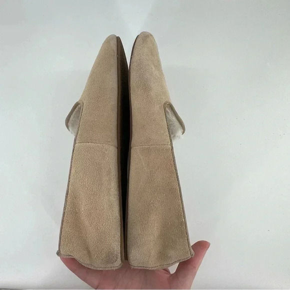 Talbots womens slippers size 7 tan suede festive wreath holiday Christmas - Picture 5 of 11